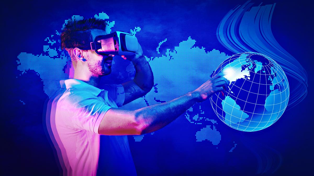 Diagram showing the integration and interconnectivity of IoT and Metaverse technology