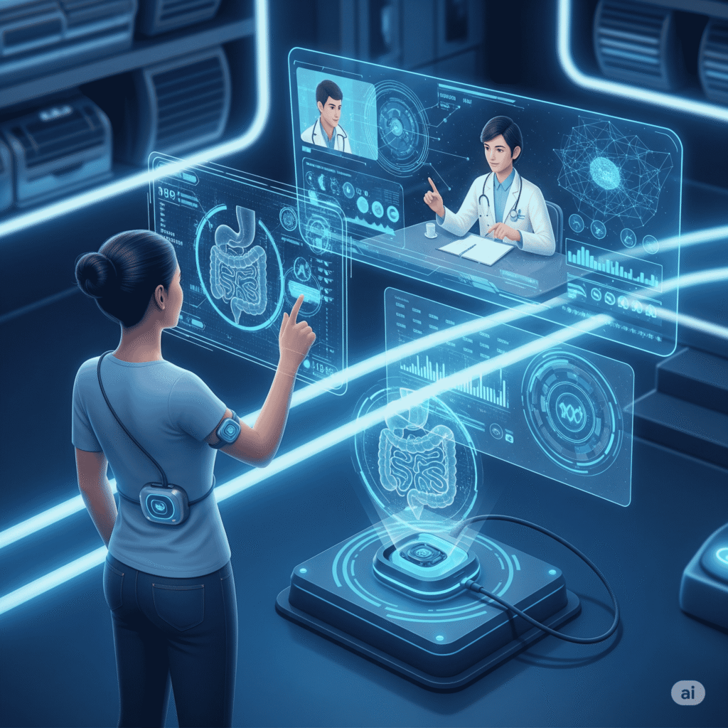 Patient tracking gut symptoms using a mobile health app