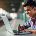 Student applying online for RRB NTPC 2025 railway recruitment form